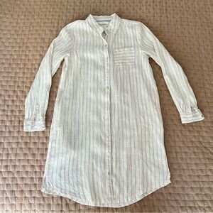 C&C California Striped Linen Shirt Dress Tunic size Small
